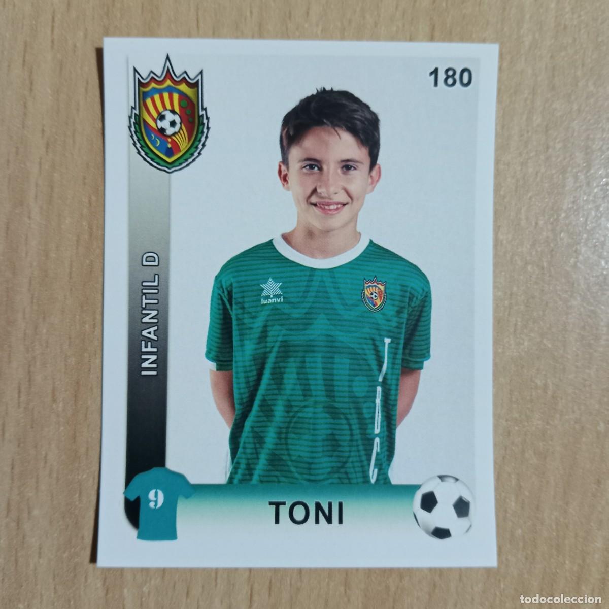 Cromos de f&uacute;tbol: TONI - JUGADOR - INFANTIL D - TAVERNES BLANQUES CLUB F&Uacute;TBOL - STICKER CROMO N&ordm; 180 - A&Ntilde;O 2018.