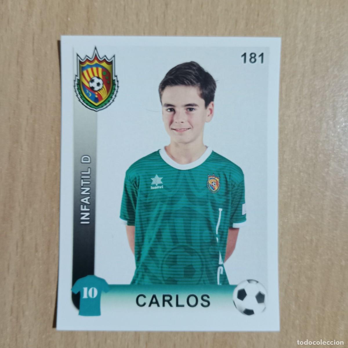 Cromos de f&uacute;tbol: CARLOS - JUGADOR - INFANTIL D - TAVERNES BLANQUES CLUB F&Uacute;TBOL - STICKER CROMO N&ordm; 181 - A&Ntilde;O 2018.