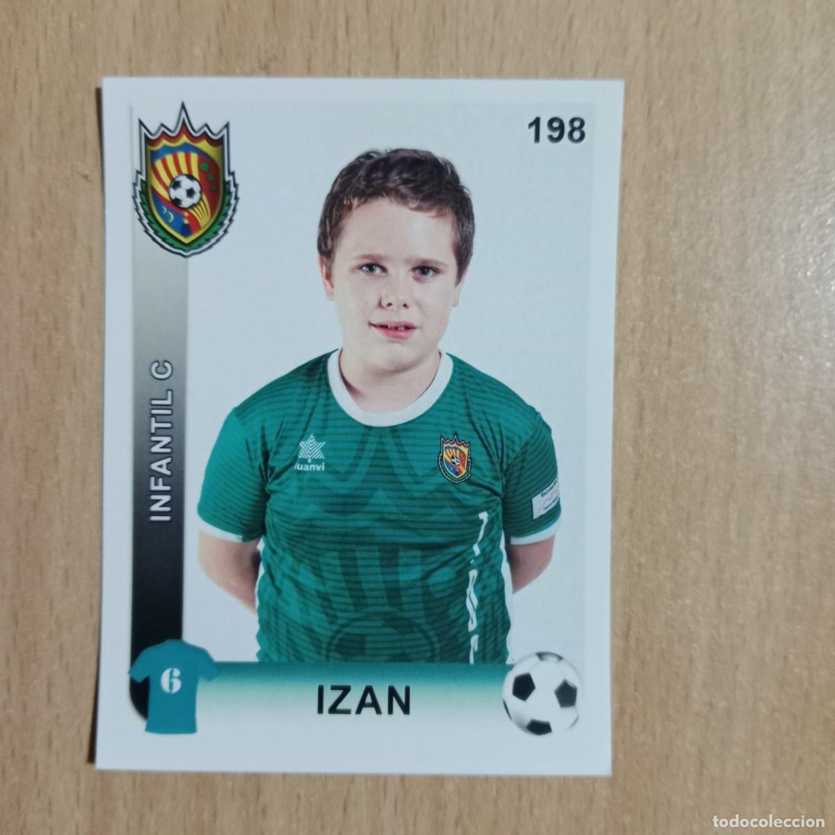 Cromos de f&uacute;tbol: IZ&Aacute;N - JUGADOR - INFANTIL C - TAVERNES BLANQUES CLUB F&Uacute;TBOL - STICKER CROMO N&ordm; 198 - A&Ntilde;O 2018.