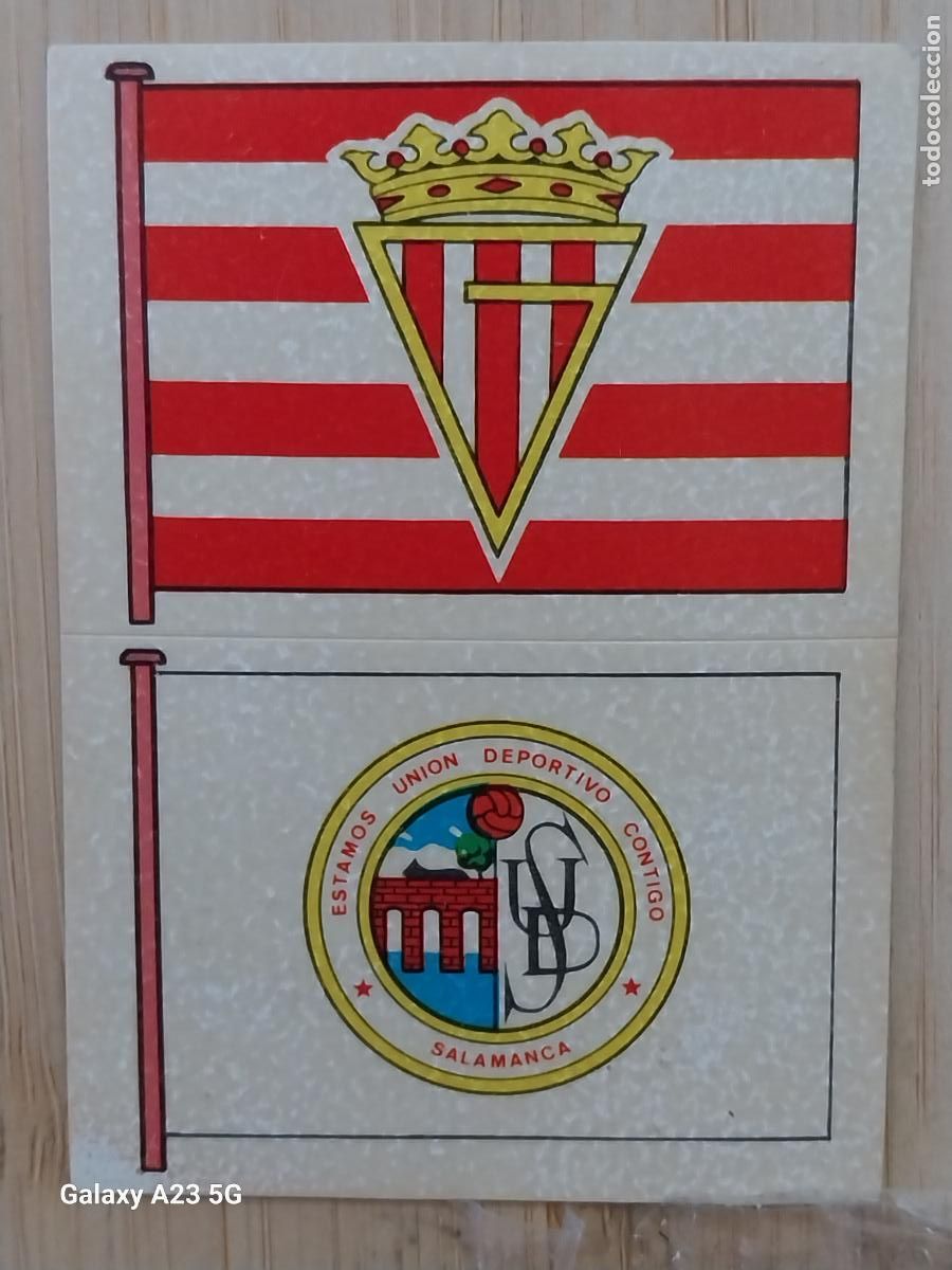 Football Stickers: SPORTING GIJON - SALAMANCA ESCUDO ***** CROMO 152 - 427 ED MAGA A&Ntilde;O 1975 LIGA 75 76 SIN PEGAR NUNCA