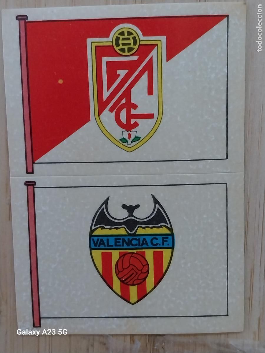 Football Stickers: GRANADA - VALENCIA ESCUDO **** CROMO 352 - 227 ED MAGA A&Ntilde;O 1975 LIGA 75 76 SIN PEGAR NUNCA