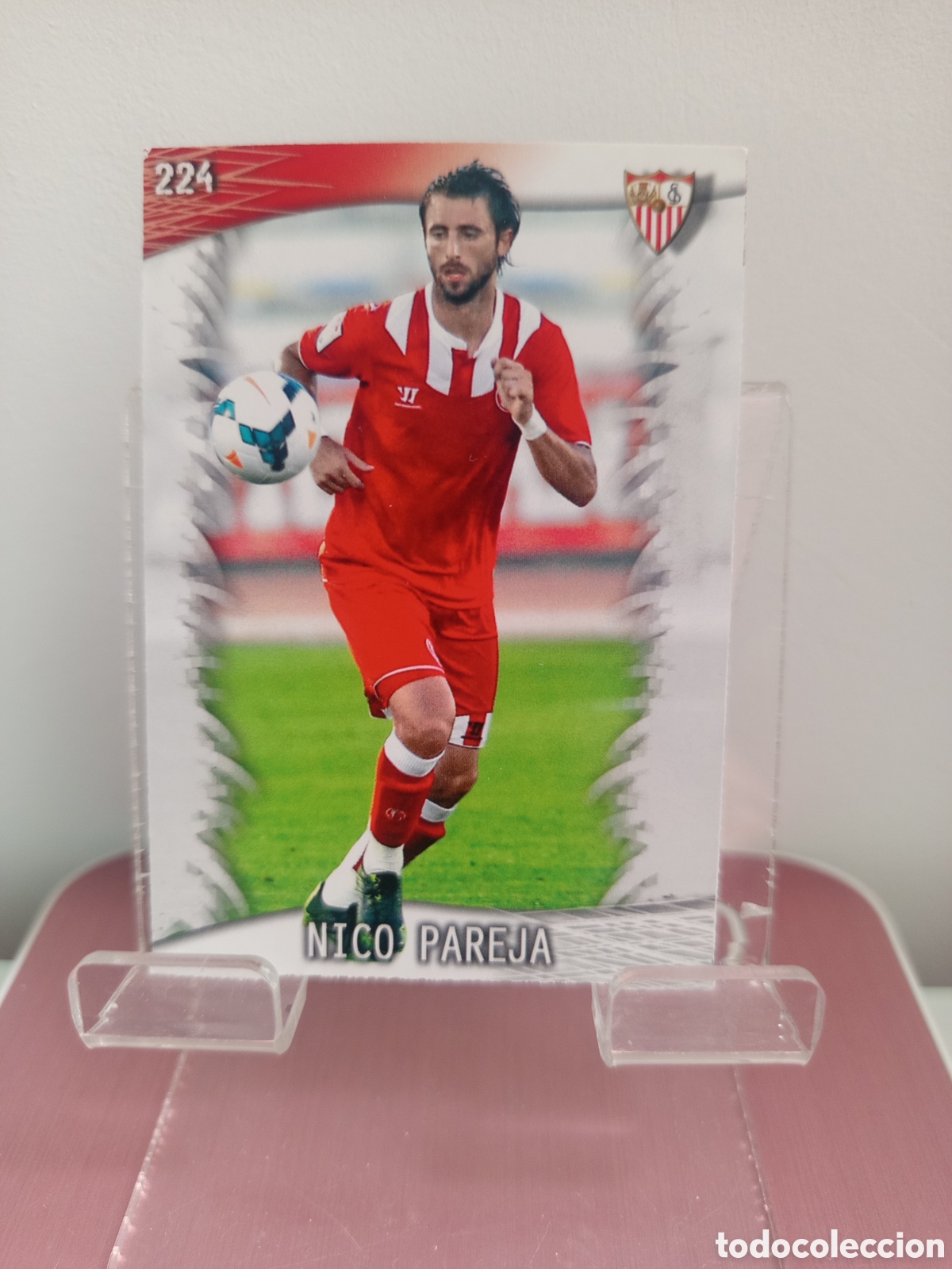 Football Stickers: ❇️ CROMO CARD ⚽ NICO PAREJA SEVILLA 224 FICHAS LIGA QUIZ GAME 2014 13 14 2013 2014 MUNDICROMO ❇️