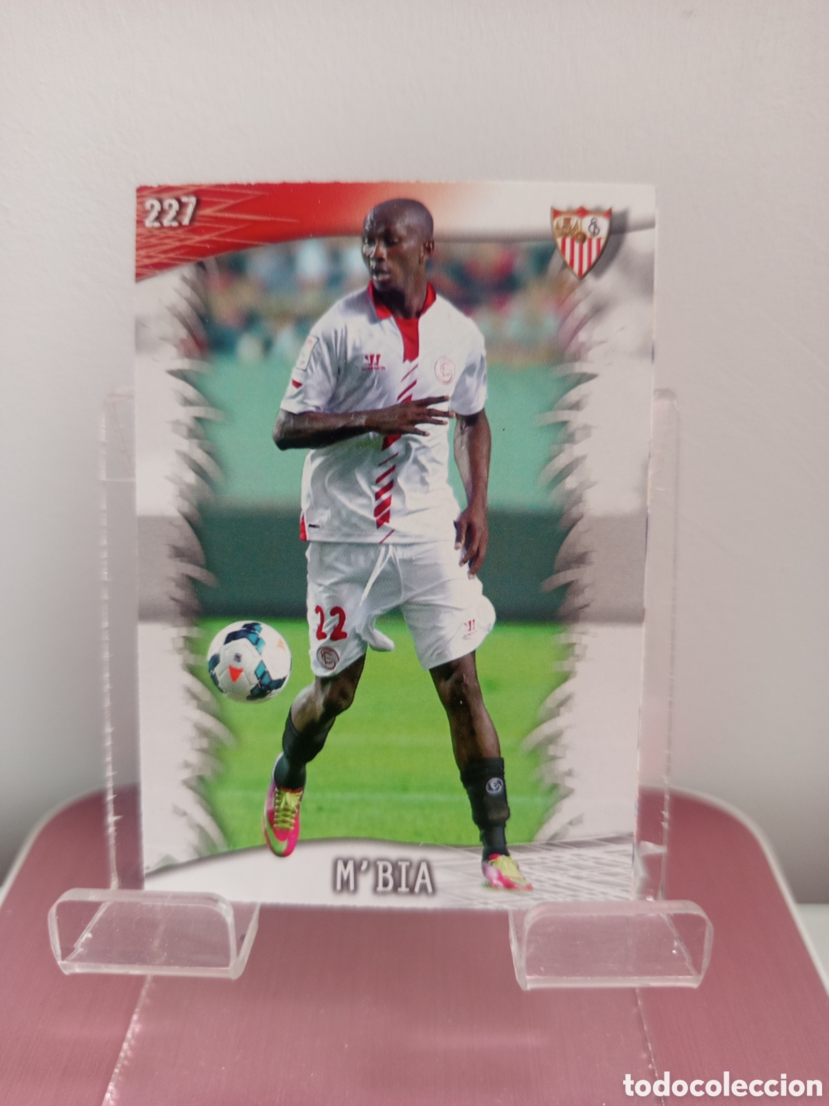 Fu&szlig;ball-Sticker: ❇️ CROMO CARD ⚽ M'BIA SEVILLA 227 FICHAS LIGA QUIZ GAME 2014 13 14 2013 2014 MUNDICROMO ❇️