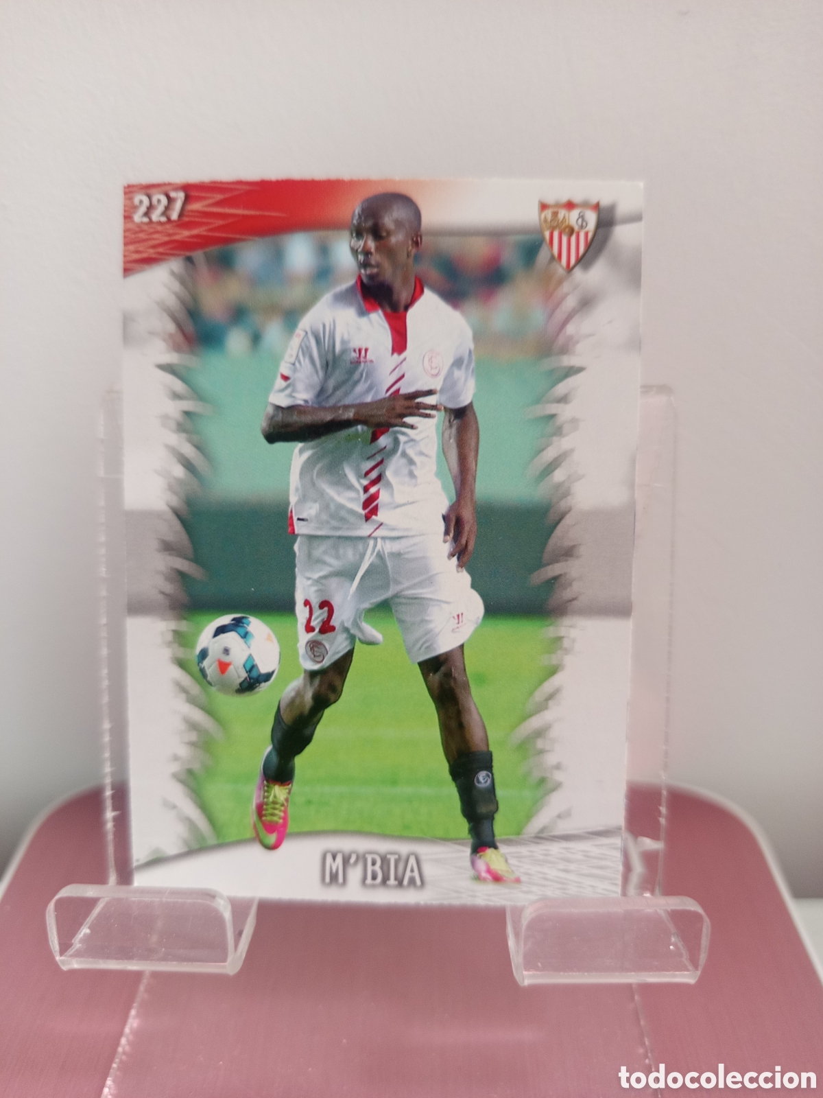 Fu&szlig;ball-Sticker: ❇️ CROMO CARD ⚽ M'BIA SEVILLA 227 FICHAS LIGA QUIZ GAME 2014 13 14 2013 2014 MUNDICROMO ❇️