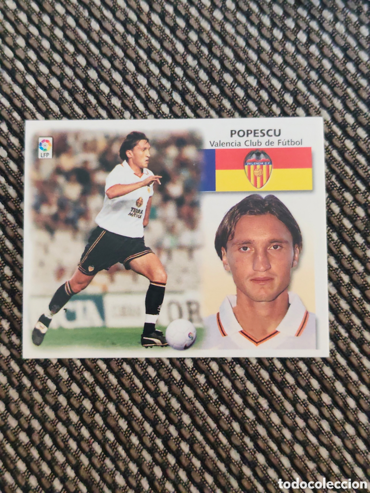 Cromos de f&uacute;tbol: BAJA POPESCU VALENCIA EDICIONES ESTE 1999 2000