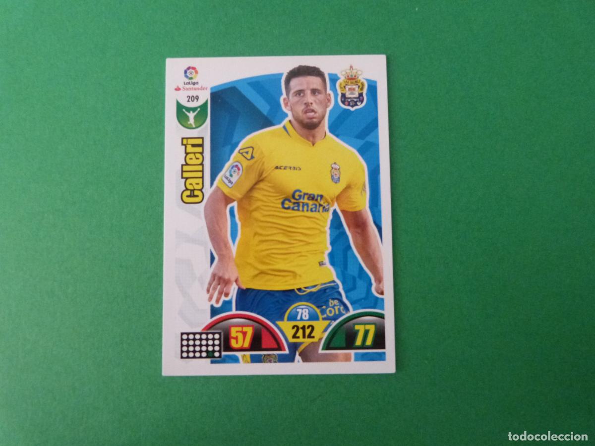 Cromos de f&uacute;tbol: TRADING CARD FUTBOL CALLERI U.D. LAS PALMAS N&ordm; 209 LIGA ADRENALYN XL 2017-2018/17-18 PANINI