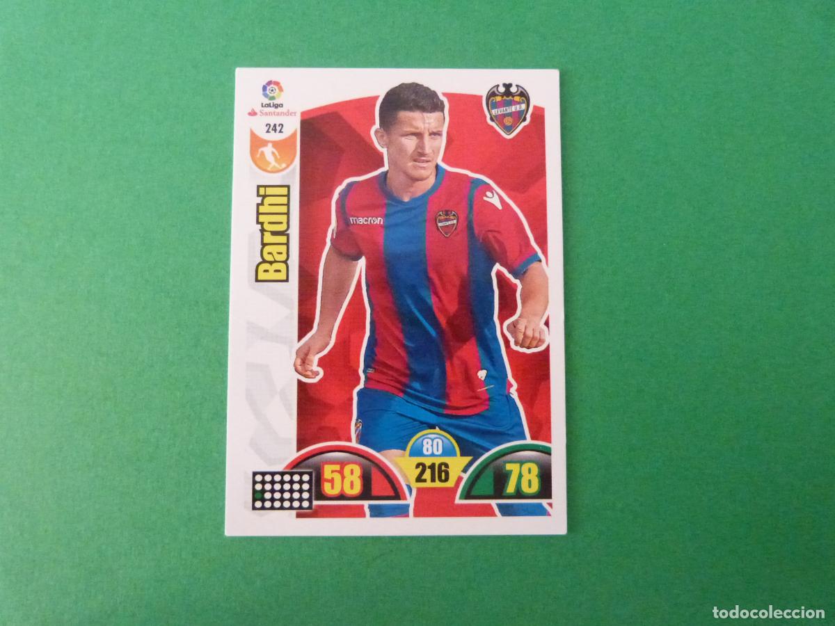 Cromos de f&uacute;tbol: TRADING CARD FUTBOL BARDHI LEVANTE U.D. N&ordm; 242 LIGA ADRENALYN XL 2017-2018/17-18 PANINI