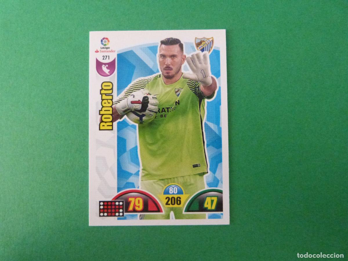 Cromos de f&uacute;tbol: TRADING CARD FUTBOL ROBERTO MALAGA C.F. N&ordm; 271 LIGA ADRENALYN XL 2017-2018/17-18 PANINI