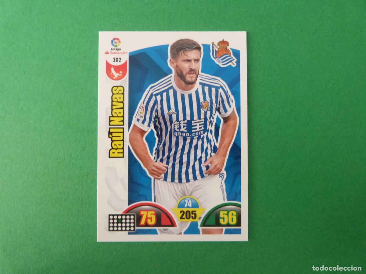 Cromos de f&uacute;tbol: TRADING CARD FUTBOL RAUL NAVAS REAL SOCIEDAD N&ordm; 302 LIGA ADRENALYN XL 2017-2018/17-18 PANINI