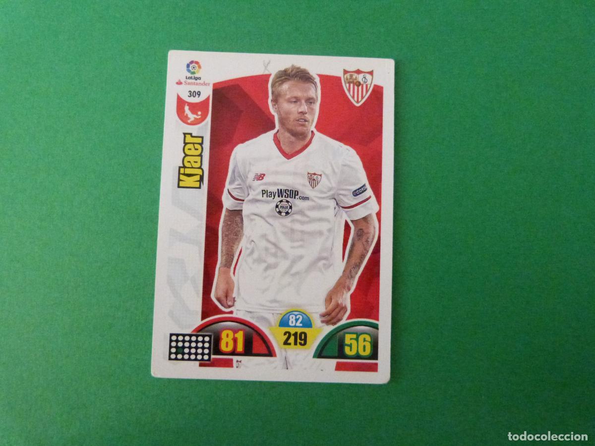 Cromos de f&uacute;tbol: TRADING CARD FUTBOL KJAER SEVILLA F.C. N&ordm; 309 LIGA ADRENALYN XL 2017-2018/17-18 PANINI