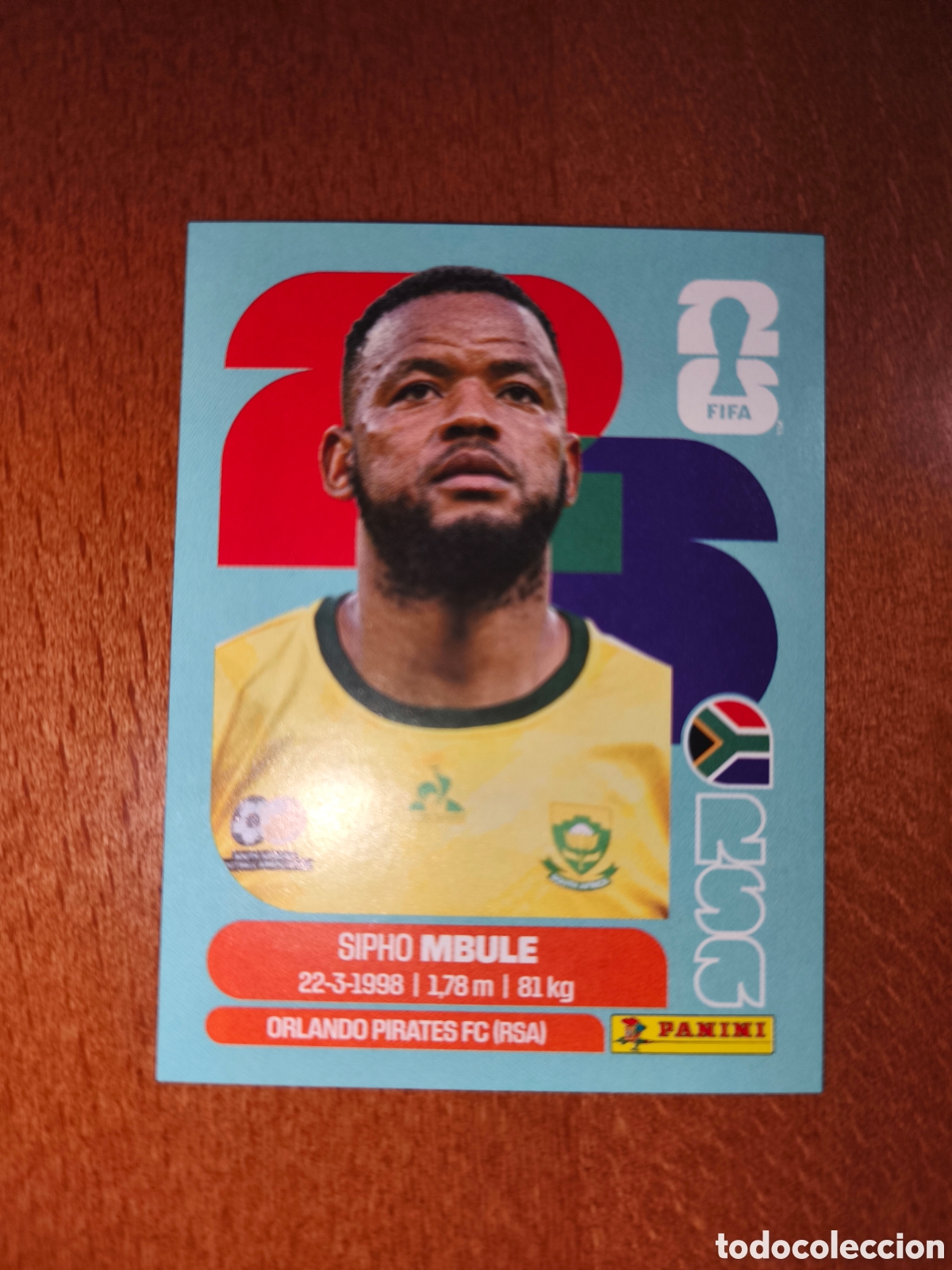 Cromos de f&uacute;tbol: RSA16 Sipho Mbule RSA 16 Fifa World Cup 2026 Sud&aacute;frica