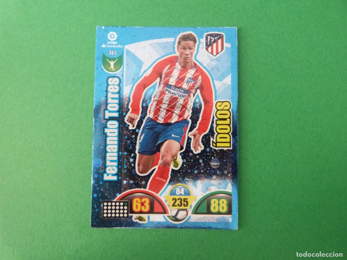 Football Stickers: TRADING CARD FUTBOL FERNANDO TORRES ATLETICO DE MADRID 365 LIGA ADRENALYN XL 2017-2018/17-18 PANINI
