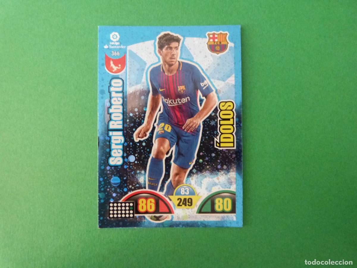 Cromos de f&uacute;tbol: TRADING CARD FUTBOL SERGI ROBERTO F.C. BARCELONA N&ordm; 366 LIGA ADRENALYN XL 2017-2018/17-18 PANINI