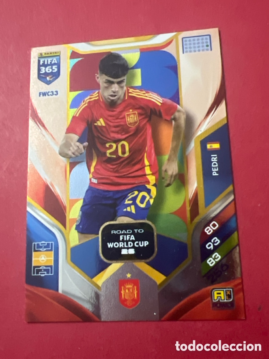 Cromos de f&uacute;tbol: C8575. FIFA 365 ADRENALYN 2025 2026 25 26 ALBUM PANINI LIGA N FWC33 FWC 33 ESPA&Ntilde;A SPAIN PEDRI