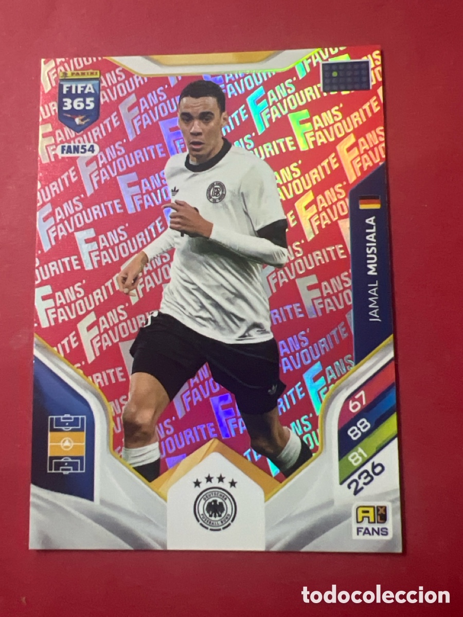 Cromos de f&uacute;tbol: C8576. Musiala Alemania FANS FAVOURITE PARALELA ROJA Adrenalyn 2026 Fifa 365 # FAN54