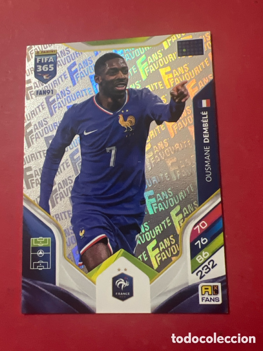 Football Stickers: C8579. FIFA 365 ADRENALYN 2025 2026 25 26 ALBUM PANINI LIGA N FAN91 FAN 91 FRANCIA OUSMANE DEMBELE