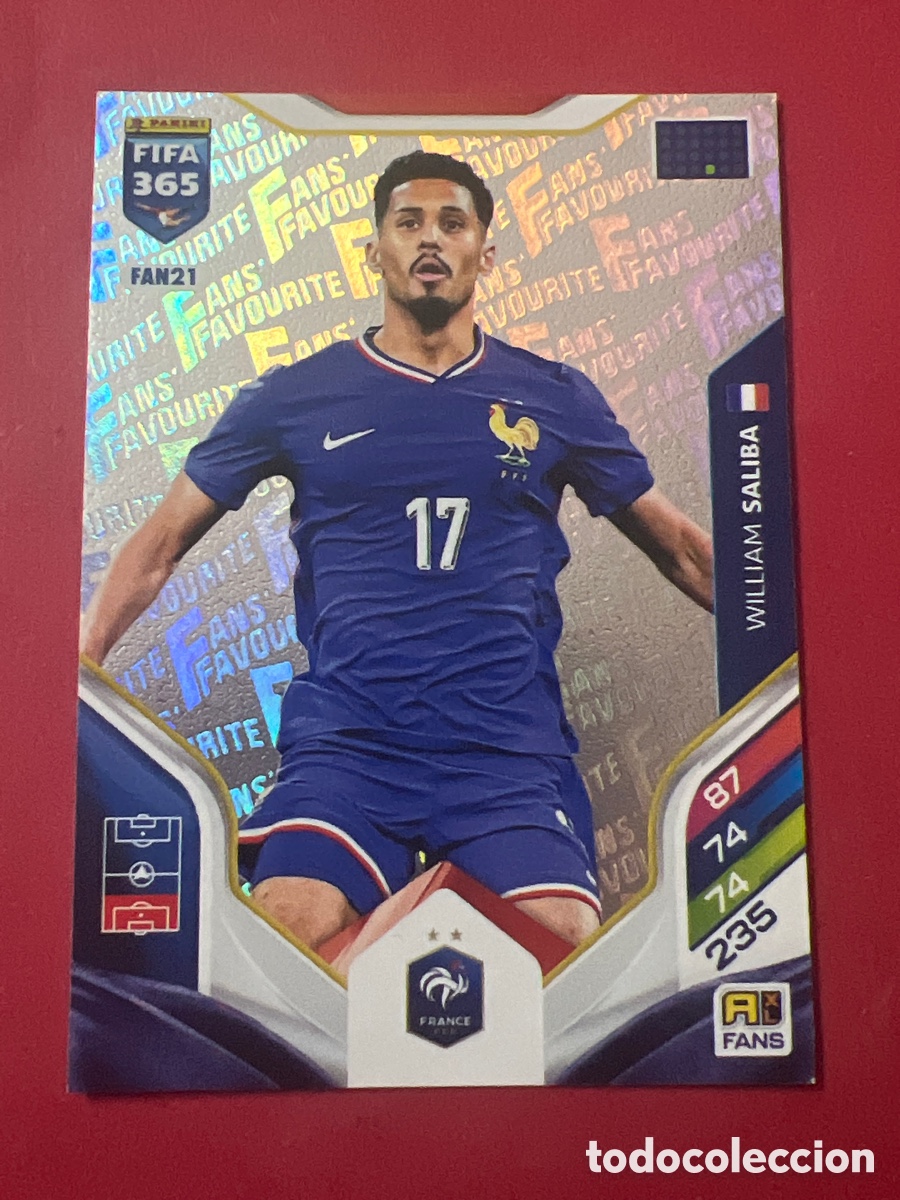 Football Stickers: C8581. N&ordm; FAN21 William Saliba Fans Favourite Francia Adrenalyn XL FIFA 365 2026