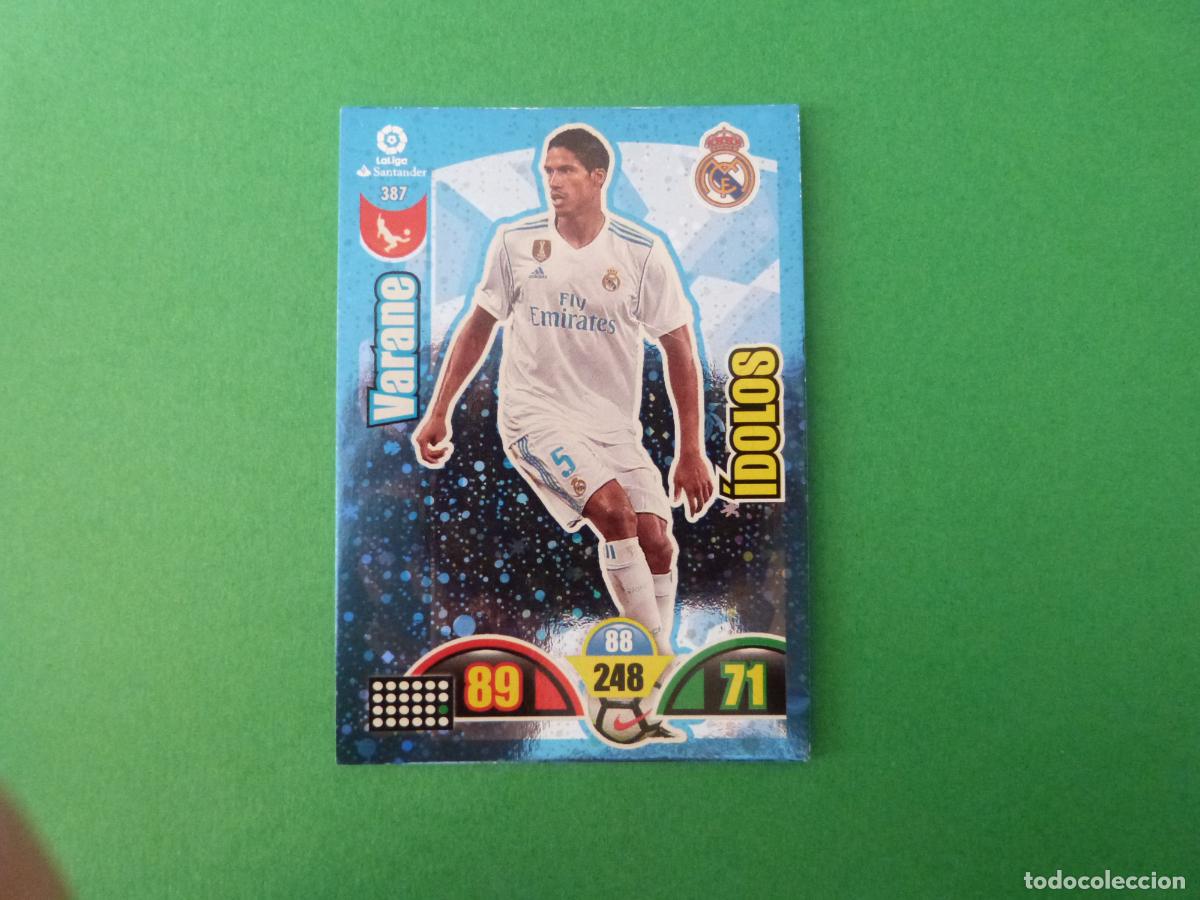 Football Stickers: TRADING CARD FUTBOL VARANE REAL MADRID C.F. N&ordm; 387 LIGA ADRENALYN XL 2017-2018/17-18 PANINI