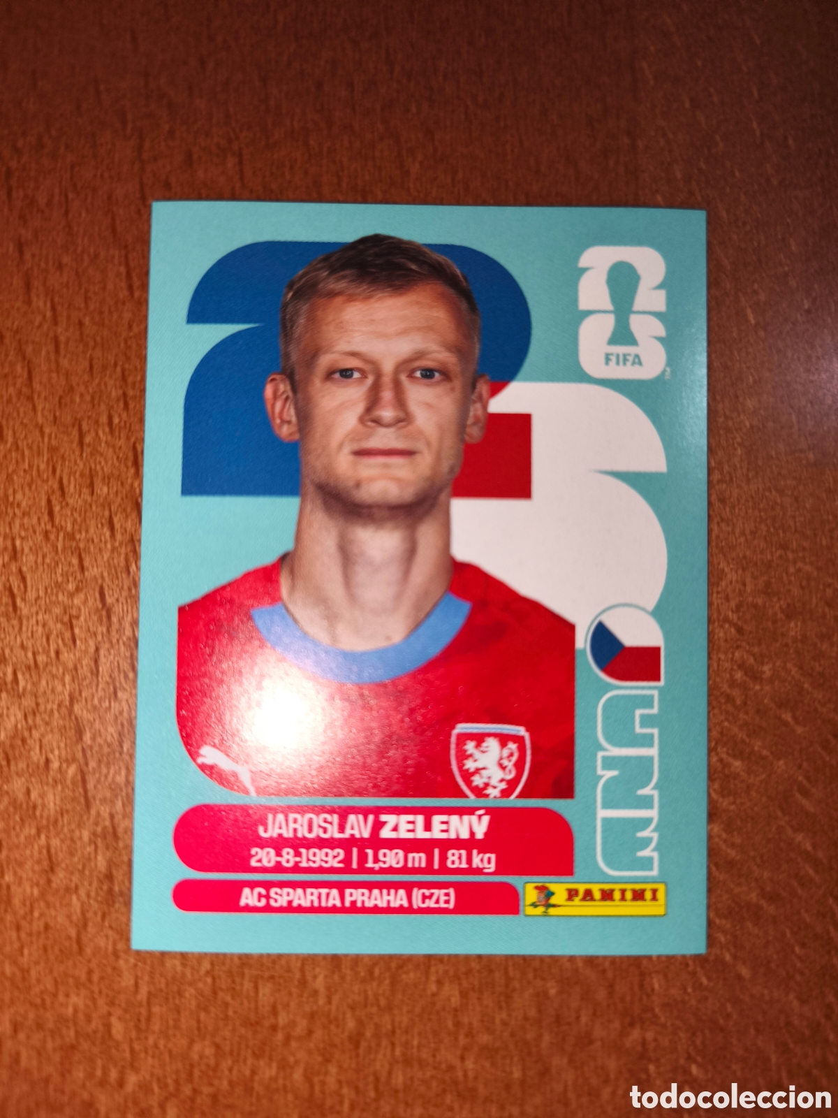 Fu&szlig;ball-Sticker: CZE6 Jaroslav Zeleny CZE 6 Fifa World Cup 2026 Rep&uacute;blica Checa