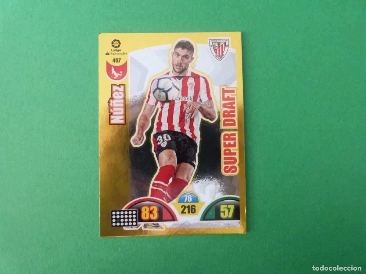 Cromos de f&uacute;tbol: TRADING CARD FUTBOL NU&Ntilde;EZ ATH. BILBAO N&ordm; 407 LIGA ADRENALYN XL 2017-2018/17-18 PANINI
