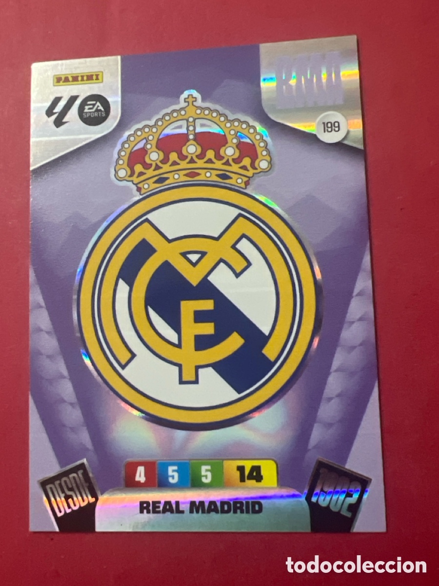 Cromos de f&uacute;tbol: C8590. Adrenalyn XL 2025 2026 25 26 Card ESCUDO N&deg;199 REAL MADRID nuevo