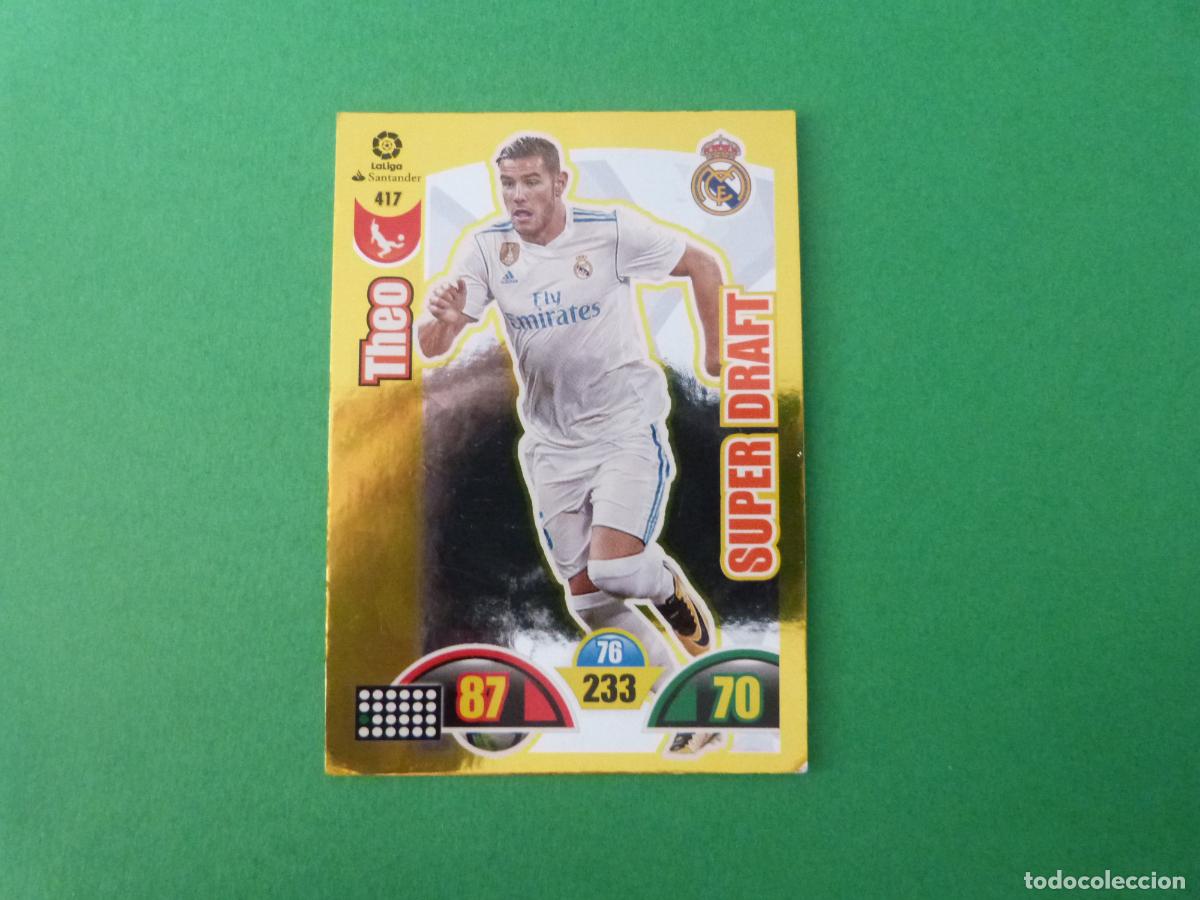 Cromos de f&uacute;tbol: TRADING CARD FUTBOL THEO REAL MADRID C.F. N&ordm; 417 LIGA ADRENALYN XL 2017-2018/17-18 PANINI