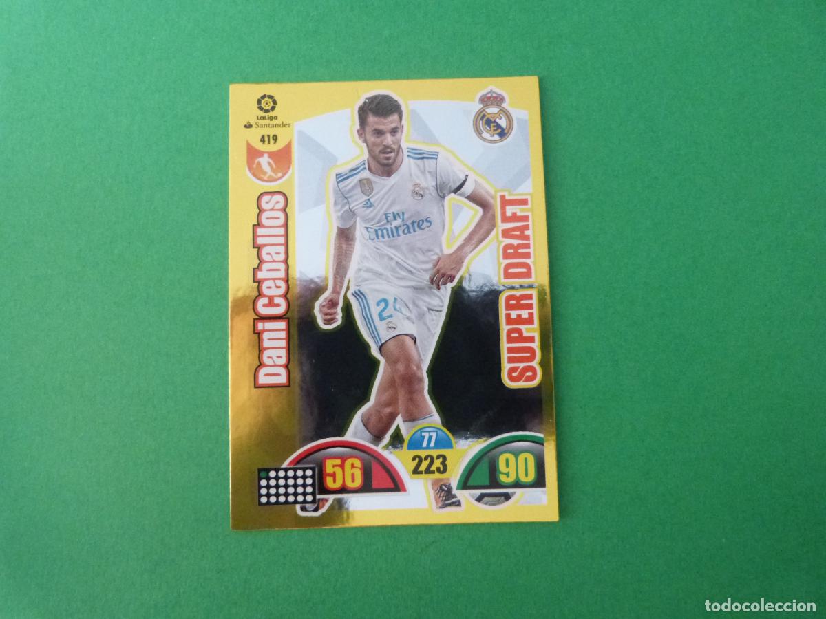 Cromos de f&uacute;tbol: TRADING CARD FUTBOL DANI CEBALLOS REAL MADRID C.F. N&ordm; 419 LIGA ADRENALYN XL 2017-2018/17-18 PANINI