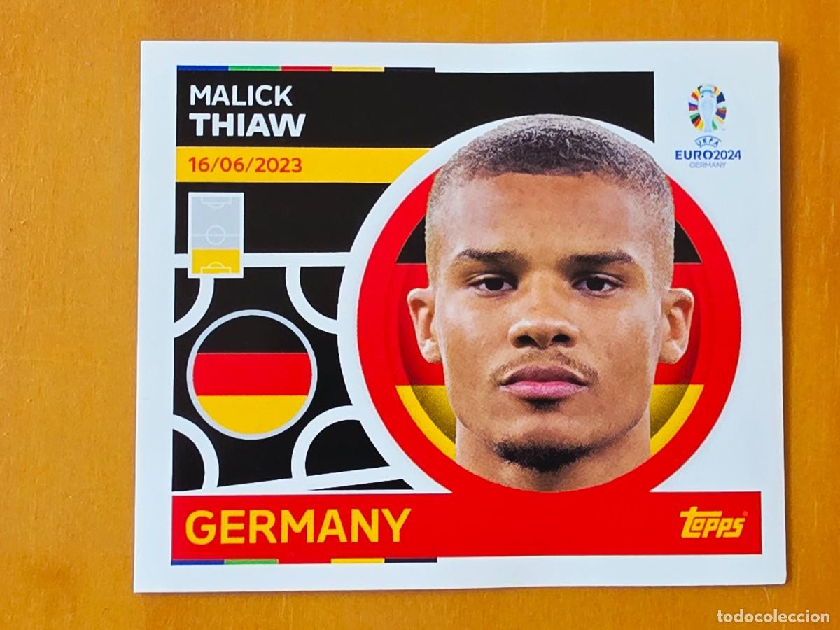 Cromos de f&uacute;tbol: GER 7 Malick Thiaw, Alemania, Topps UEFA Euro 2024, Eurocopa Germany 24 sticker
