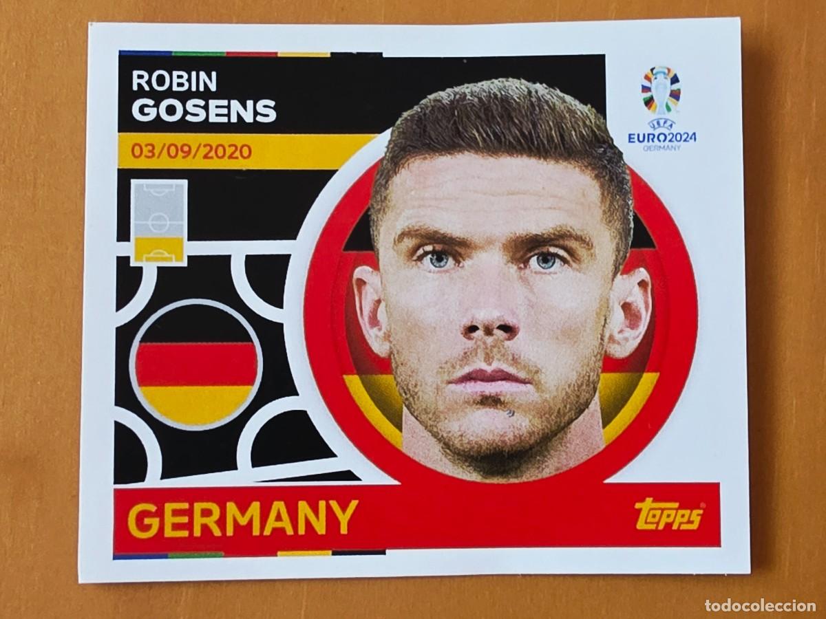 Cromos de f&uacute;tbol: GER 8 Robin Gosens, Alemania, Topps UEFA Euro 2024, Eurocopa Germany 24 sticker
