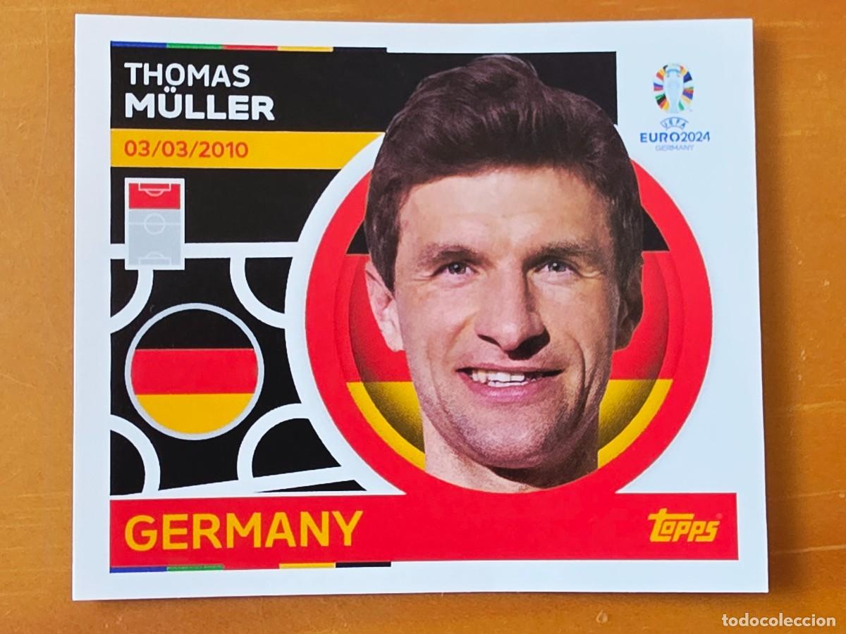 Cromos de Futebol: GER 16 Thomas M&uuml;ller, Alemania, Topps UEFA Euro 2024, Eurocopa Germany 24 sticker