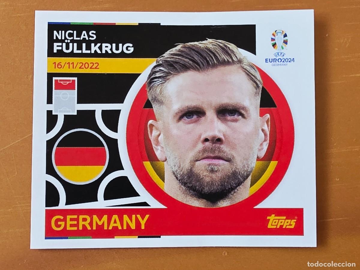 Cromos de Futebol: GER 17 Niclas F&uuml;llkrug, Alemania, Topps UEFA Euro 2024, Eurocopa Germany 24 sticker