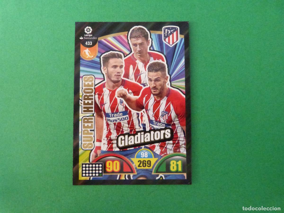 Cromos de Futebol: TRADING CARD FUTBOL SUPER HEROES ATLETICO DE MADRID N&ordm; 433 LIGA ADRENALYN XL 2017-2018/17-18 PANINI