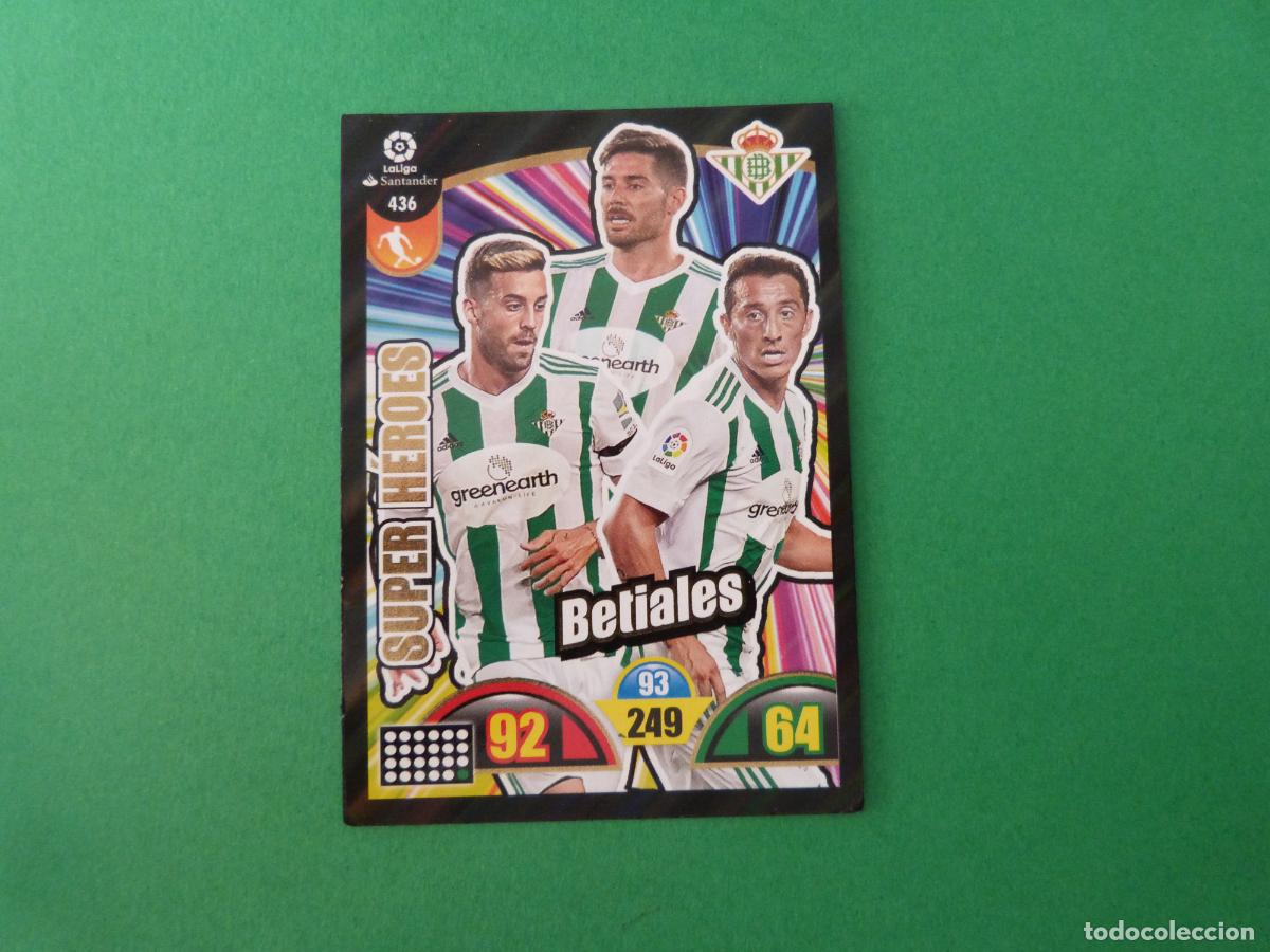 Cromos de Futebol: TRADING CARD FUTBOL SUPER HEROES BETIS BALOMPIE N&ordm; 436 LIGA ADRENALYN XL 2017-2018/17-18 PANINI