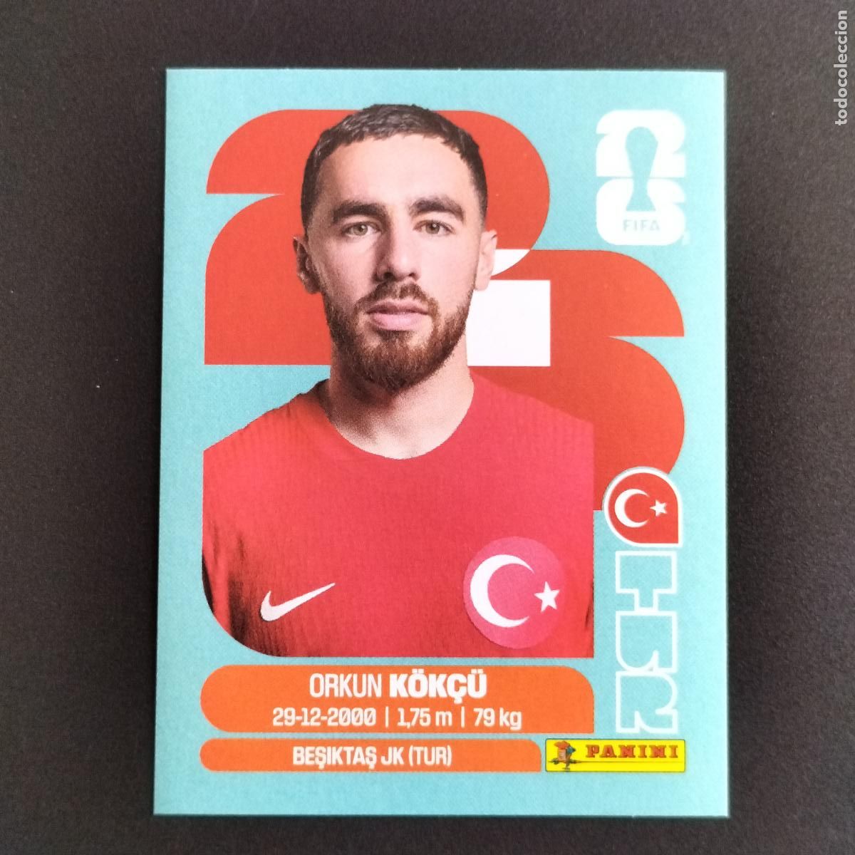 Cromos de Futebol: TUR 12 ORKUN KOK&Ccedil;U TURQUIA CROMOS STICKER MUNDIAL 26 2026 FIFA WORLD CUP PANINI