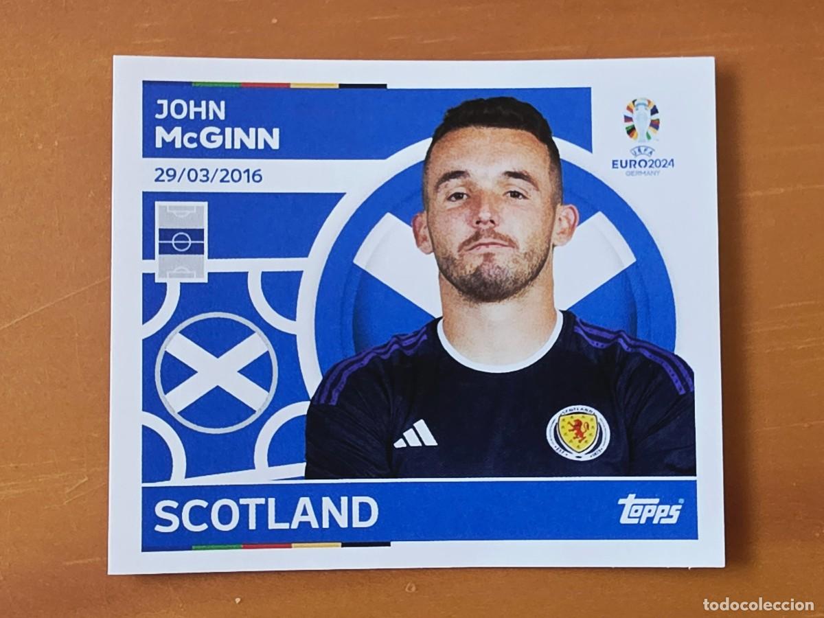 Cromos de f&uacute;tbol: SCO 15 John McGinn, Escocia, Topps UEFA Euro 2024, Eurocopa Germany 24 sticker