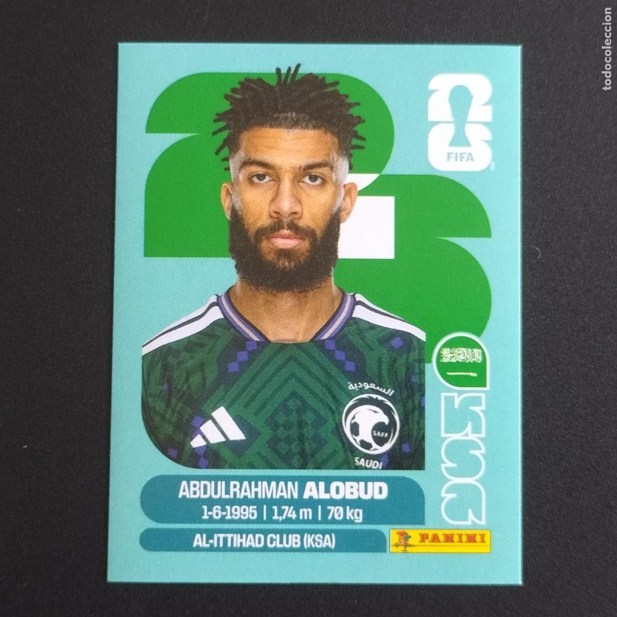 Cromos de f&uacute;tbol: KSA 17 ABDULRAHMAN ALOBUD ARABIA SAUDI CROMOS STICKER MUNDIAL 26 2026 FIFA WORLD CUP PANINI