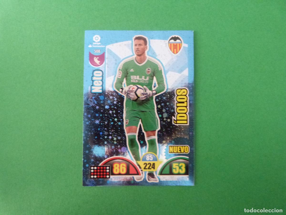 Cromos de f&uacute;tbol: TRADING CARD FUTBOL NETO VALENCIA C.F. N&ordm; 508 LIGA ADRENALYN XL 2017-2018/17-18 PANINI