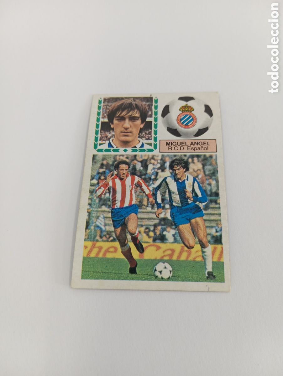 Cromos de f&uacute;tbol: MIGUEL &Aacute;NGEL Espa&ntilde;ol Espanyol Liga Este 1983 1984 NUEVO 83 84 SIN PEGAR
