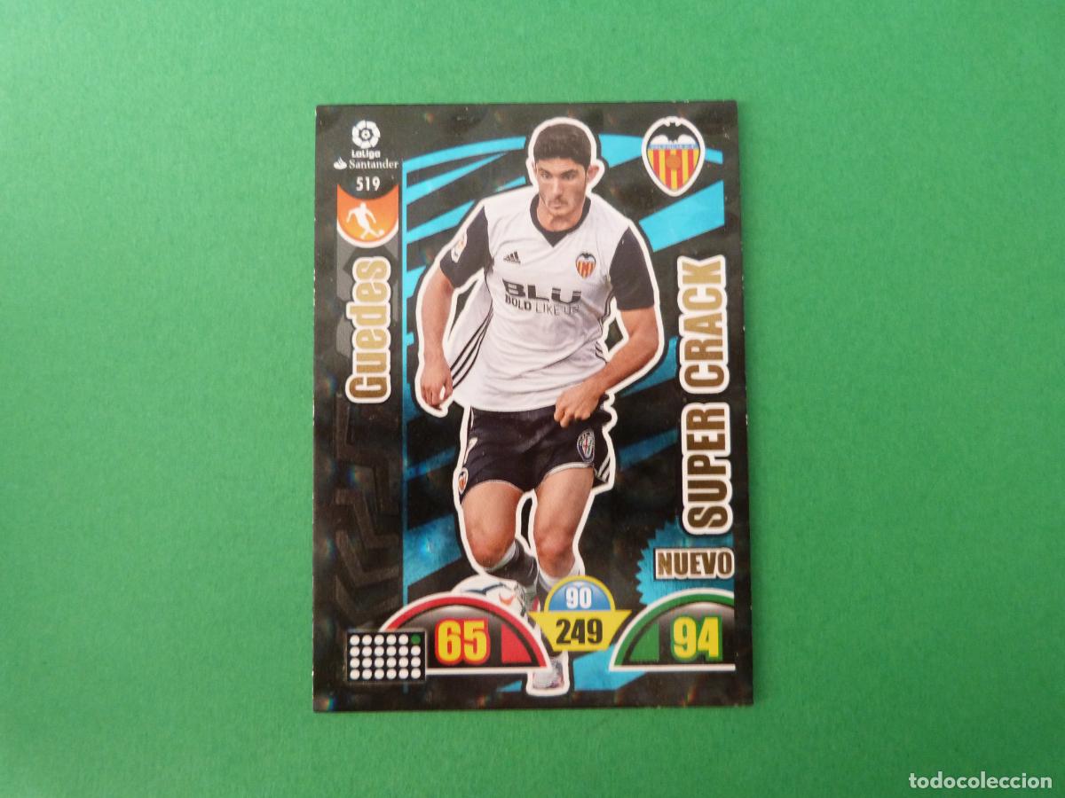 Cromos de f&uacute;tbol: TRADING CARD FUTBOL GUEDES VALENCIA C.F. N&ordm; 519 LIGA ADRENALYN XL 2017-2018/17-18 PANINI
