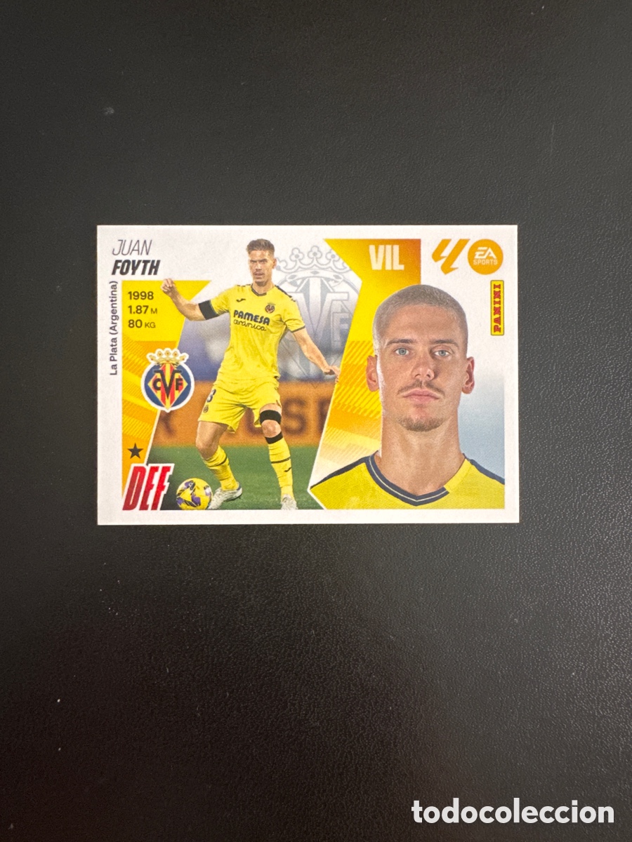 Cromos de f&uacute;tbol: FOYTH VILLARREAL N&Uacute;MERO 6 LIGA ESTE 2025 2026