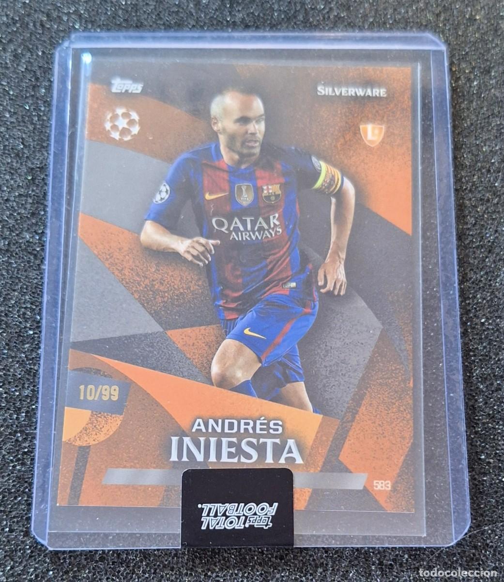 Cromos de f&uacute;tbol: Andres Iniesta Barcelona Topps Total Football 10/99 Silverware