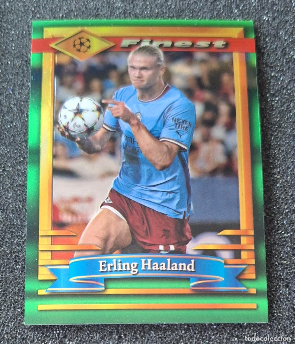 Cromos de f&uacute;tbol: Erling Haaland Manchester City Topps Finest Soccer Moment #100