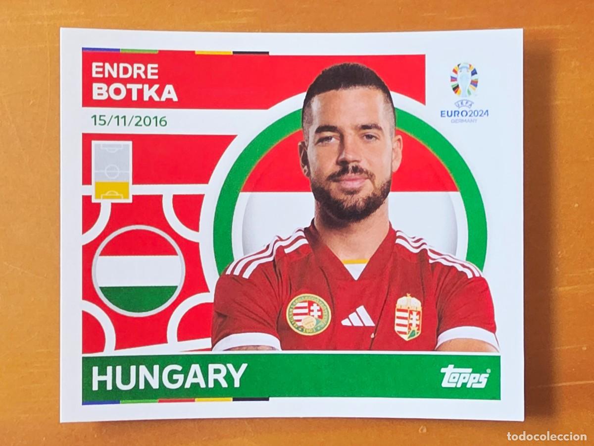 Cartes &agrave; collectionner de Football: HUN 9 Endre Botka, Hungr&iacute;a, Topps UEFA Euro 2024, Eurocopa Germany 24 sticker