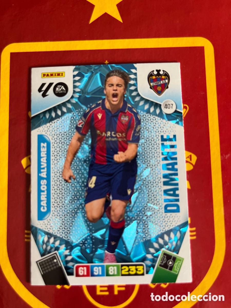 Football Stickers: 407 CARLOS &Aacute;LVAREZ DIAMANTE ADRENALYN 2025 2026 25 26 LEVANTE