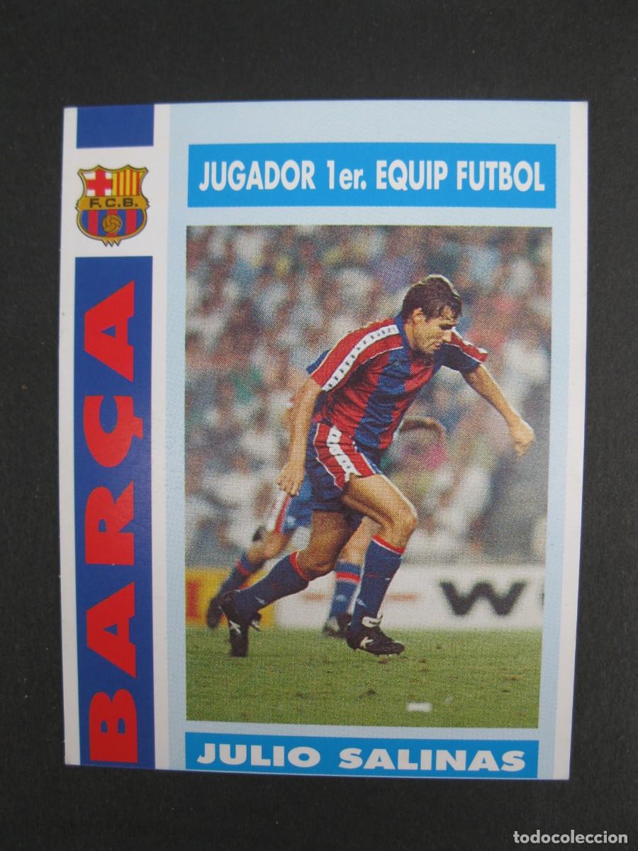 Figurine di Calcio: J. SALINAS - JUGADOR DEL PRIMER EQUIPO DE F&Uacute;TBOL - CARD N&ordm; 64 - COL.LECCI&Oacute; BAR&Ccedil;A - TEMPORADA 92-93.
