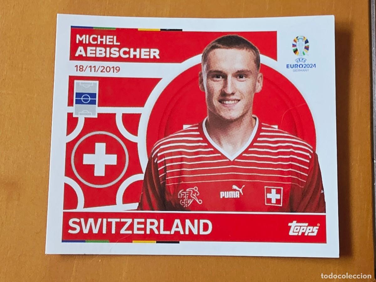 Cromos de f&uacute;tbol: SUI 11 Michel Aebischer, Suiza, Topps UEFA Euro 2024, Eurocopa Germany 24 sticker