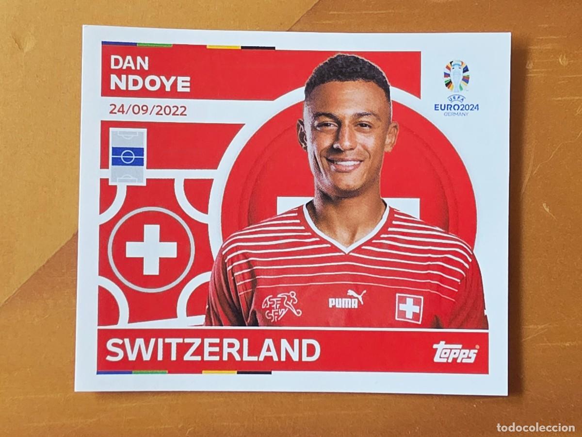 Cromos de Futebol: SUI 17 Dan Ndoye, Suiza, Topps UEFA Euro 2024, Eurocopa Germany 24 sticker