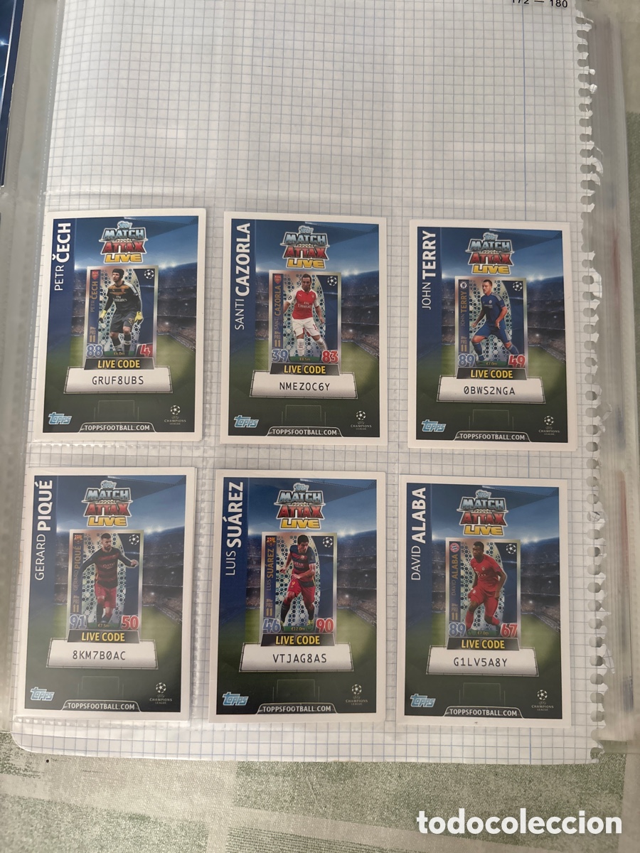 Cromos de f&uacute;tbol: TOPPS MATCH ATTAX UEFA CHAMPIONS LEAGUE 2015 2016 LIVE CODE 27 DISTINTOS (PUEDEN VENDERSE SUELTOS)