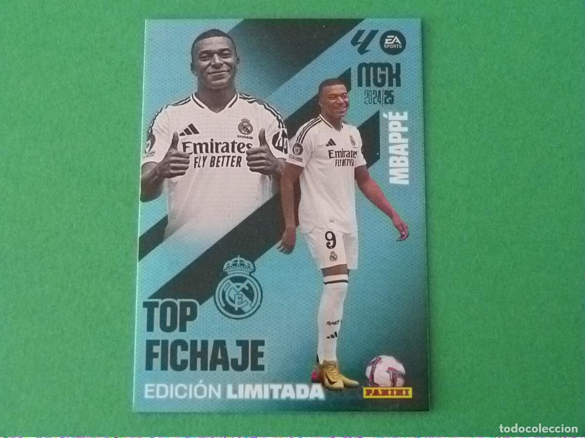 Cromos de f&uacute;tbol: TRADING CARD FUTBOL MBAPPE REAL MADRID C.F. EDICION LIMITADA LIGA MEGACRACKS 2024-2025/24-25 PANINI
