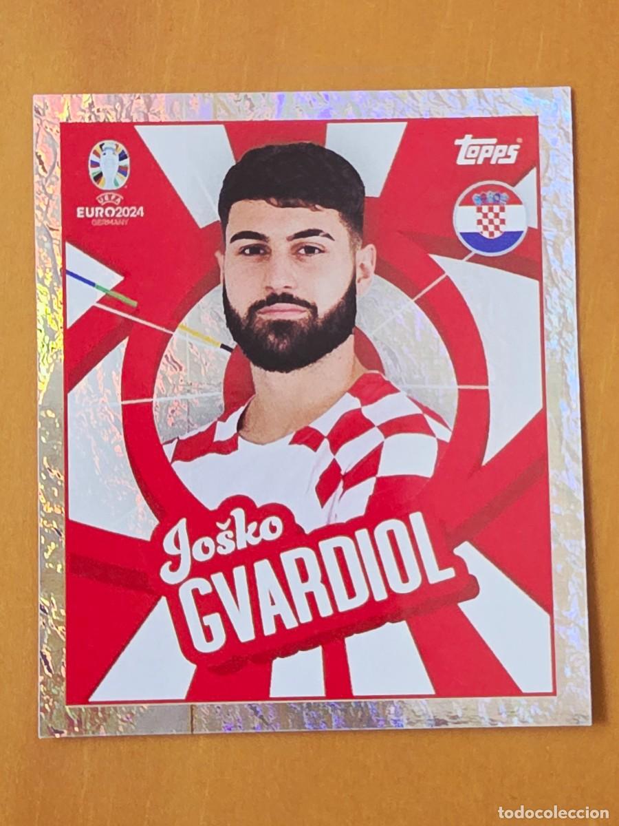 Cromos de f&uacute;tbol: CRO PTW Jo&scaron;ko Gvardiol, Croacia, Topps UEFA Euro 2024, Eurocopa Germany 24 sticker